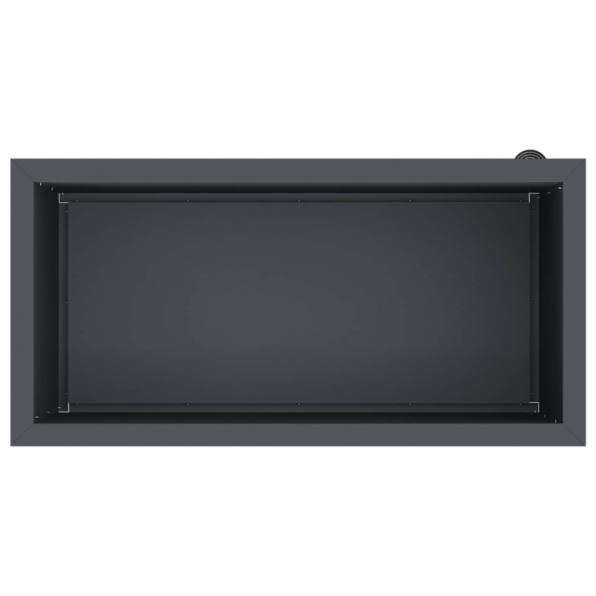 Plantekasse med LED 2 stk. Antracit 40 x 80 x 40 cm Stål