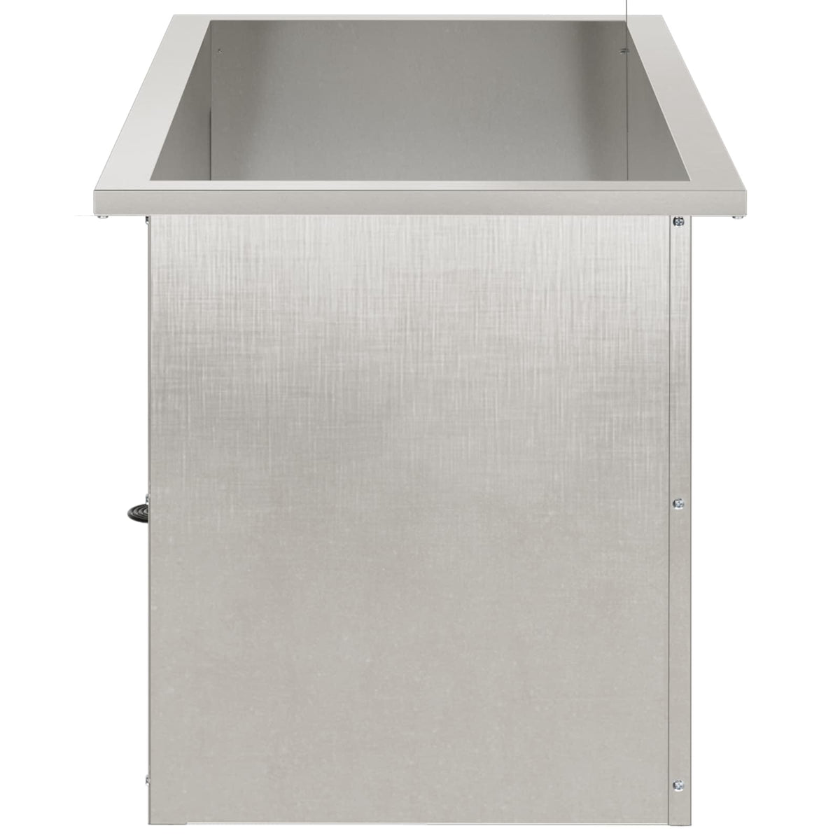 Plantekasse med LED Sølv 40 x 80 x 40 cm Rustfrit stål