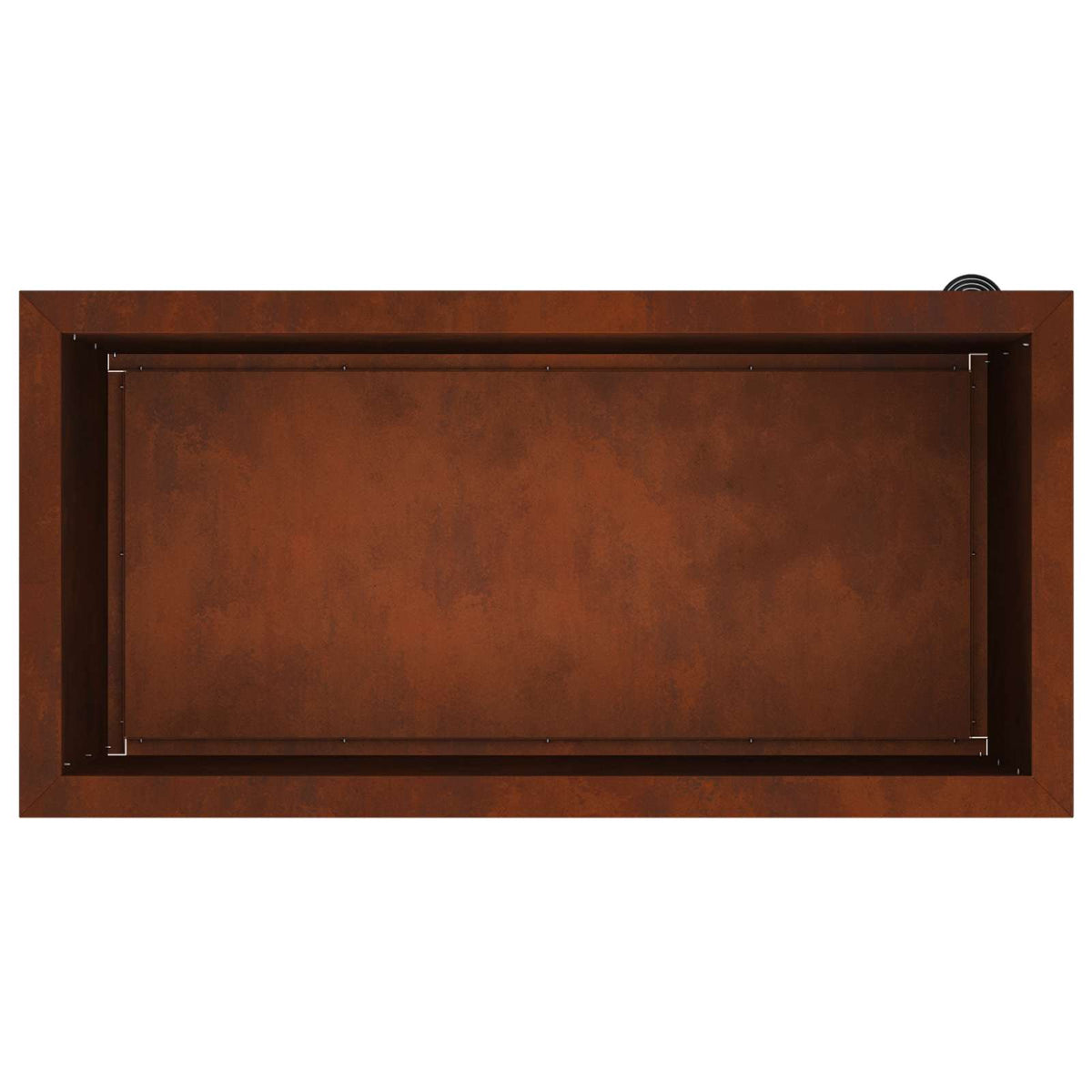 Plantekasse med LED 2 stk. Rusten 40 x 80 x 40 cm Cortenstål