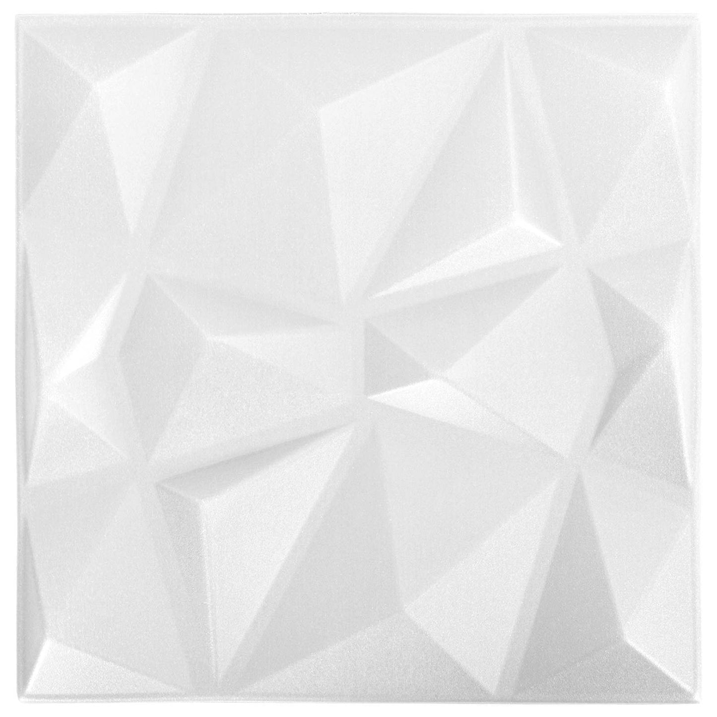 Vægpaneler 12 stk. 50 x 50 cm Origami Hvid XPS Skum