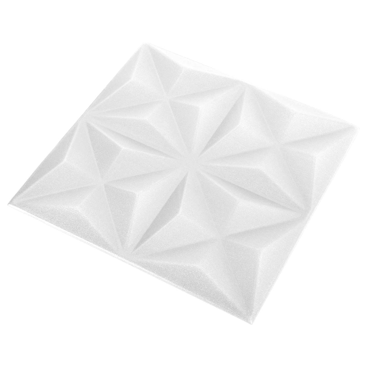 Vægpaneler 48 stk. 50 x 50 cm Origami Hvid XPS Skum
