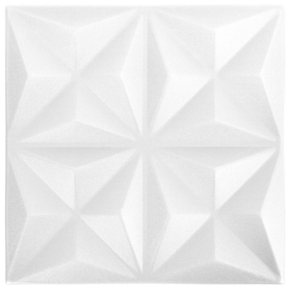 Vægpaneler 48 stk. 50 x 50 cm Origami Hvid XPS Skum