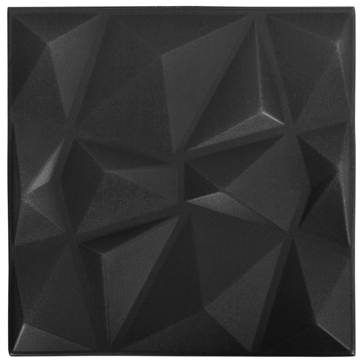 Vægpaneler 12 stk. 50 x 50 cm Diamond Sort XPS Skum