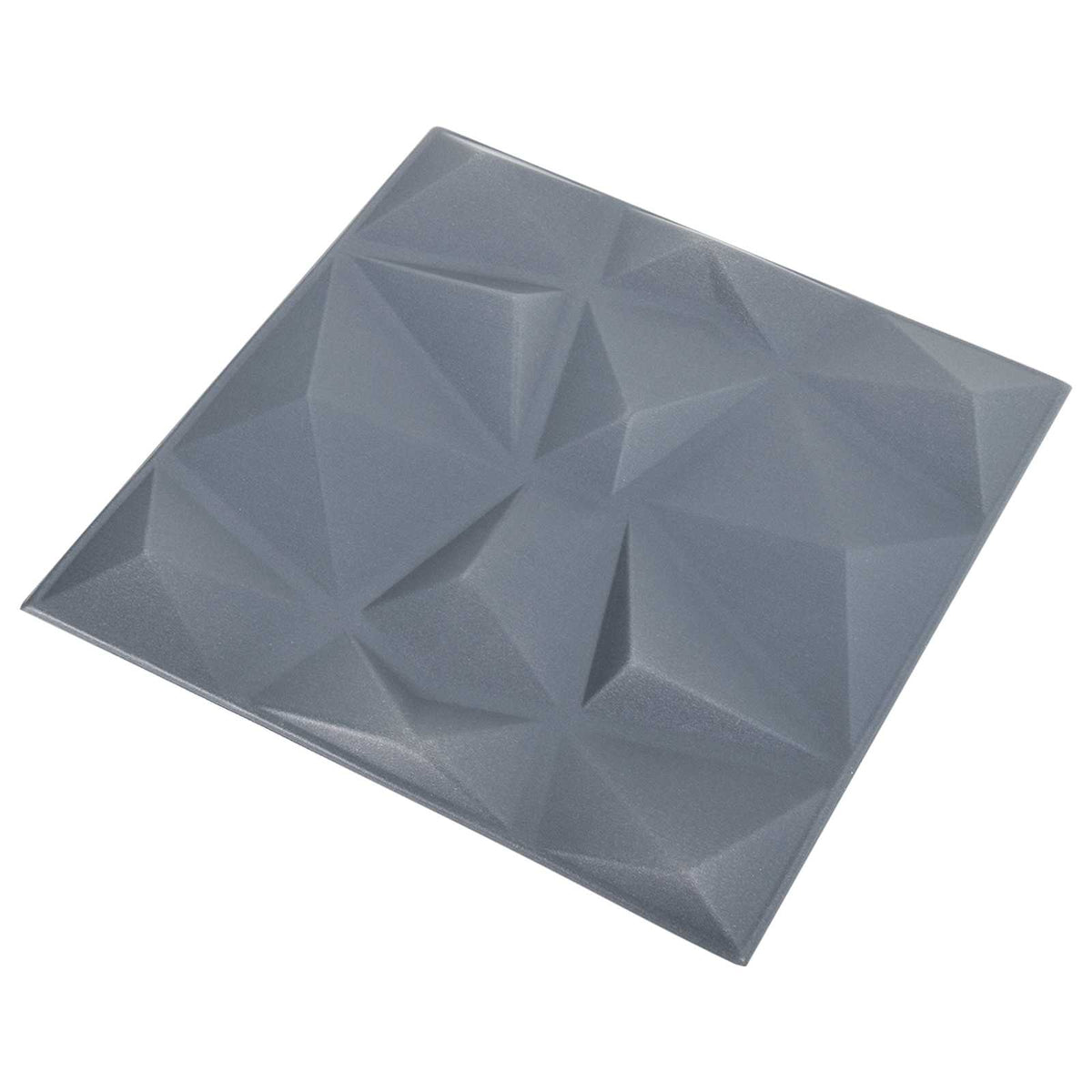 Vægpaneler 12 stk. 50 x 50 cm Diamond Grå XPS Skum