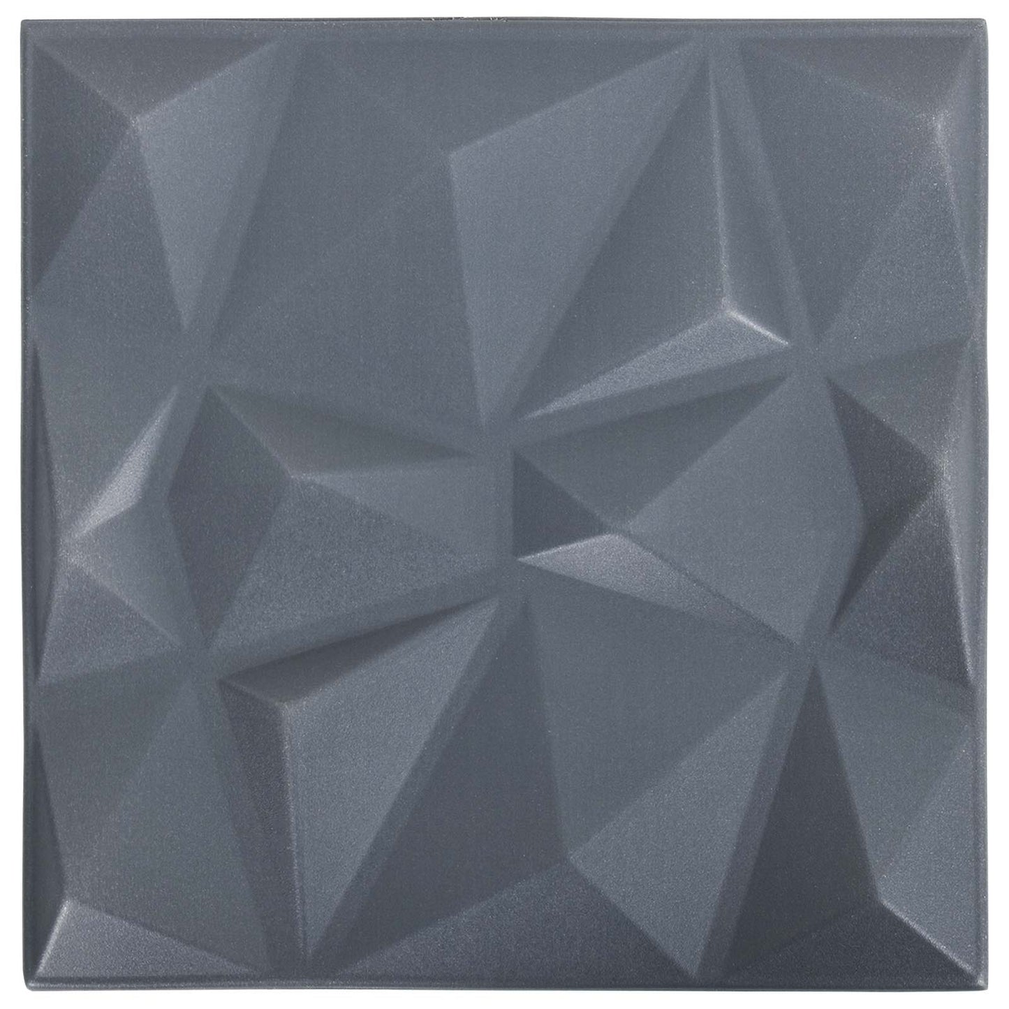 Vægpaneler 12 stk. 50 x 50 cm Diamond Grå XPS Skum