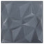 Vægpaneler 48 stk. 50 x 50 cm Diamond Grå XPS Skum
