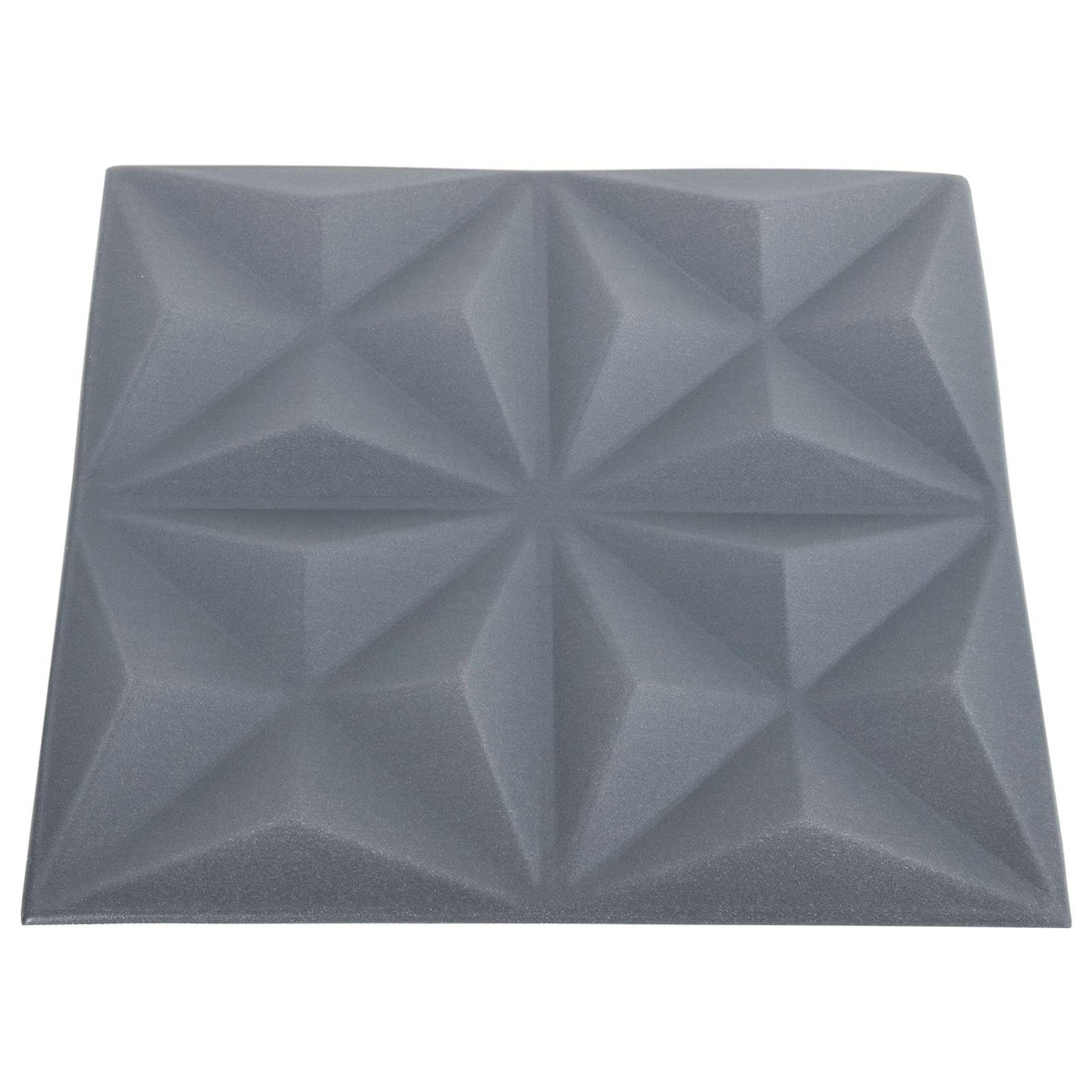 Vægpaneler 48 stk. 50 x 50 cm Origami Grå XPS Skum