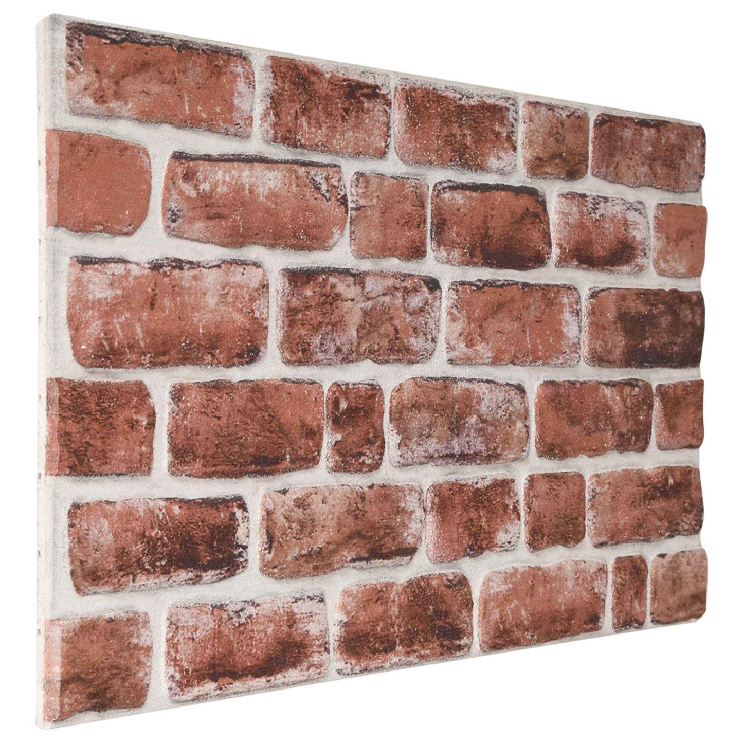 Vægpaneler 10 stk. 100 x 50 cm Mørkebrun og Hvid EPS Skum