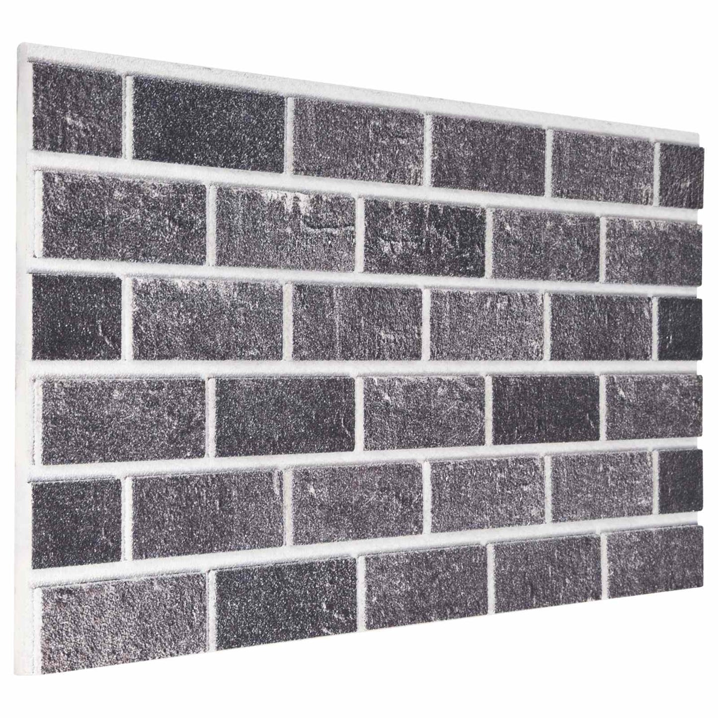 Vægpaneler 10 stk. 100 x 50 cm Sort og grå EPS Skum