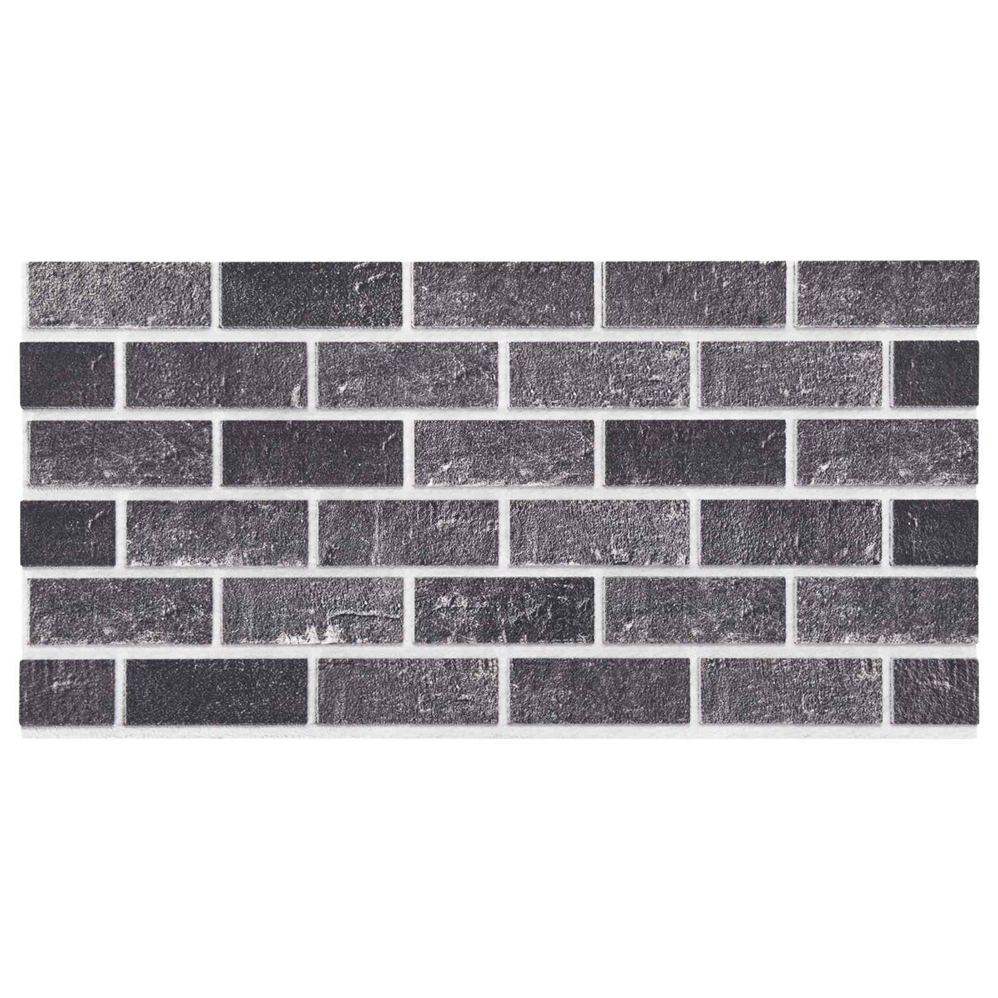 Vægpaneler 10 stk. 100 x 50 cm Sort og grå EPS Skum