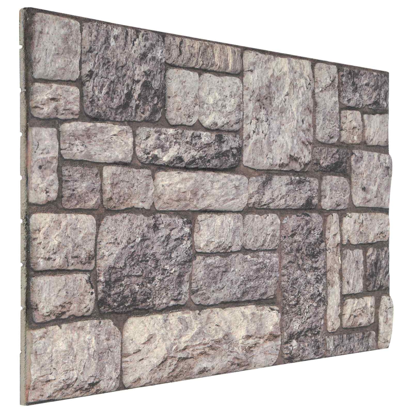 Vægpaneler 10 stk. 100 x 50 cm Grå og Hvid EPS Skum