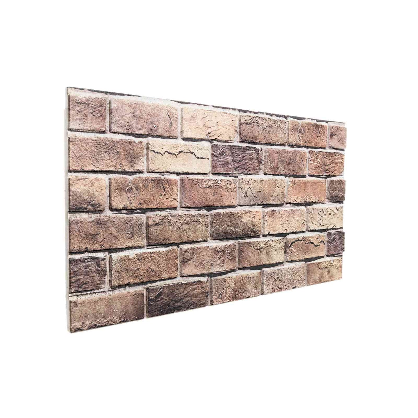 Vægpaneler 10 stk. 100 x 50 cm Brun og grå EPS Skum
