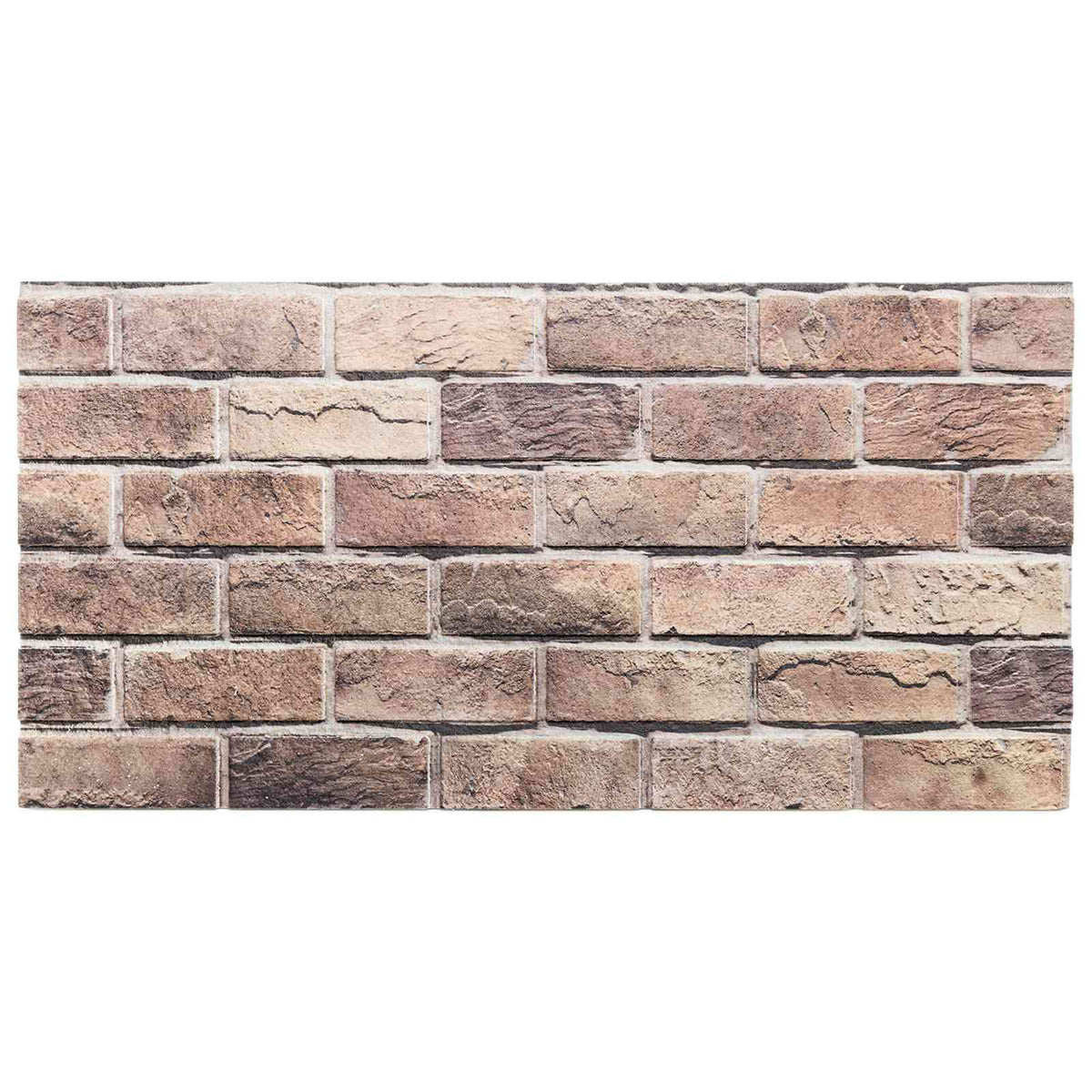 Vægpaneler 10 stk. 100 x 50 cm Brun og grå EPS Skum