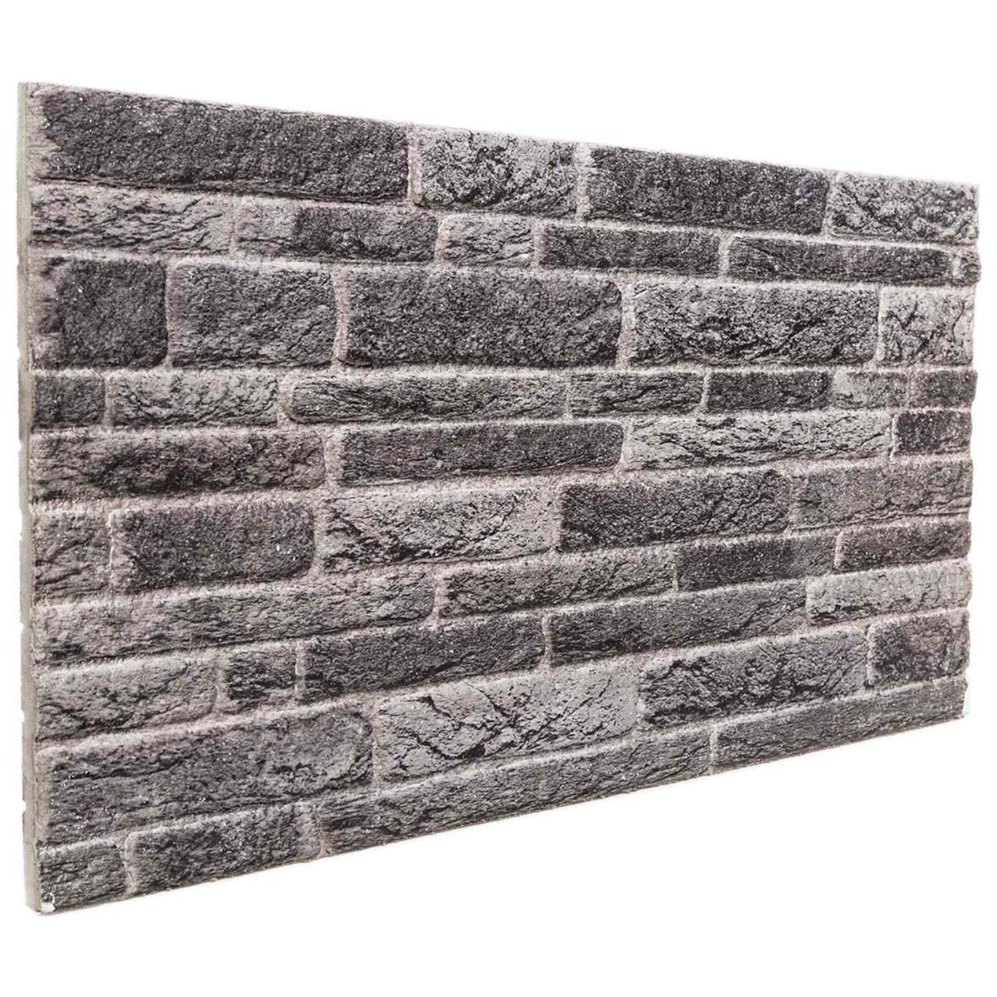 Vægpaneler 10 stk. 100 x 50 cm Antracit EPS Skum