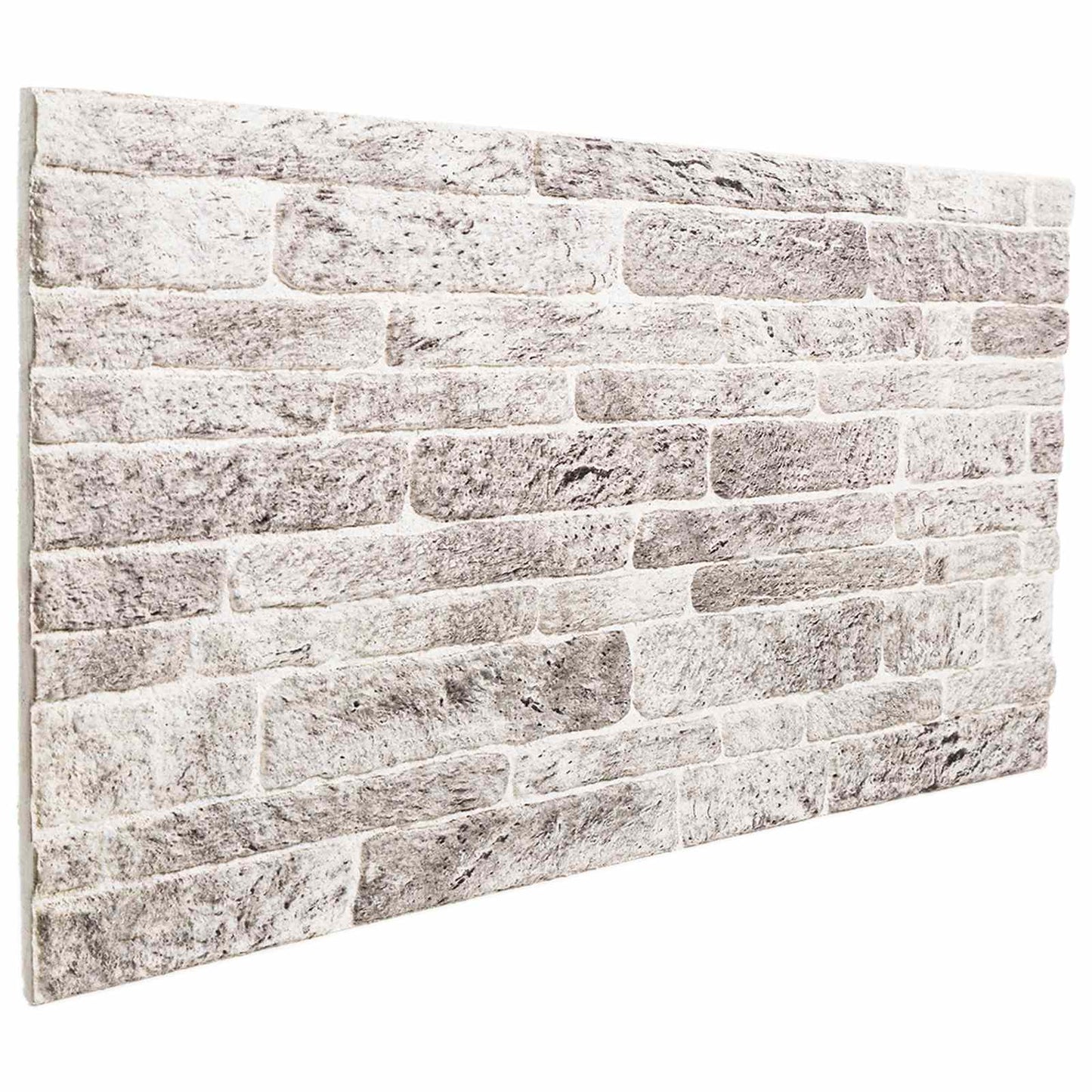 Vægpaneler 10 stk. 100 x 50 cm Lys Grå og Hvid EPS Skum