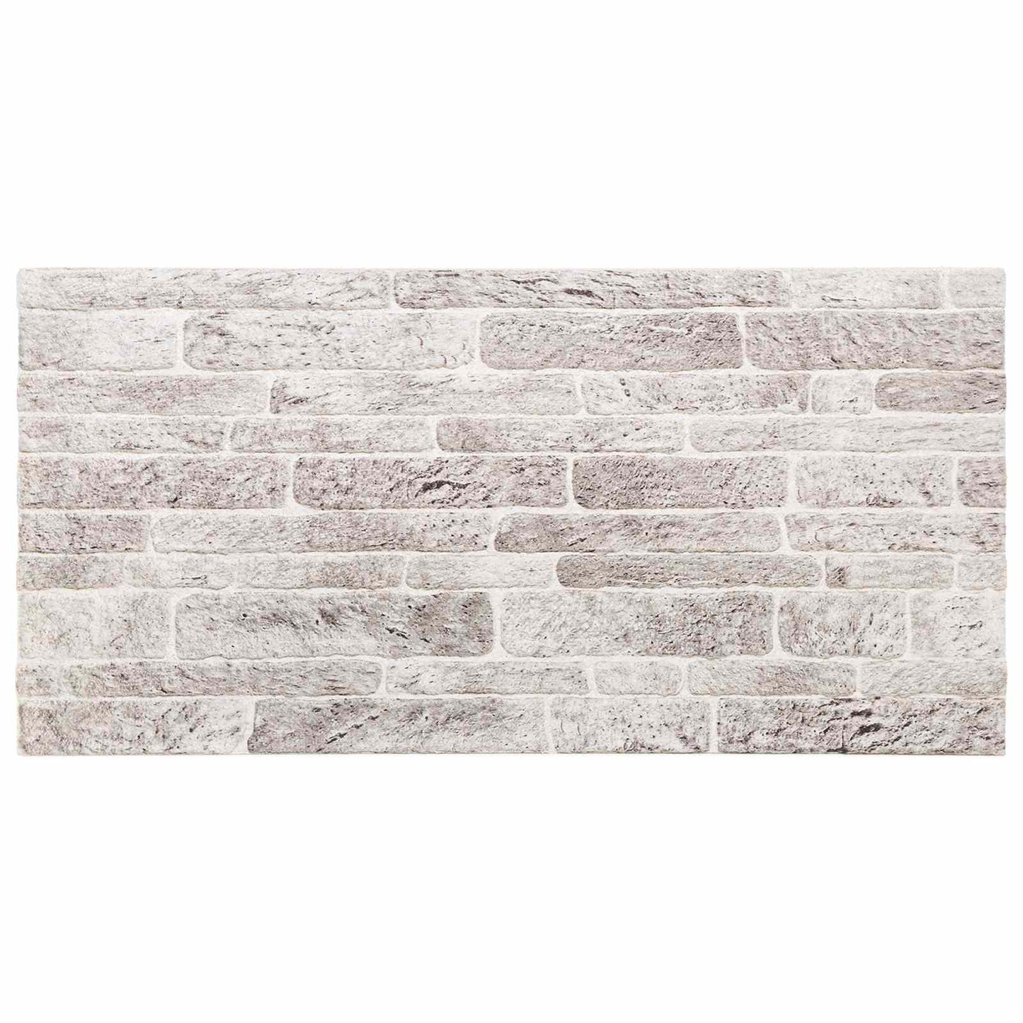 Vægpaneler 10 stk. 100 x 50 cm Lys Grå og Hvid EPS Skum