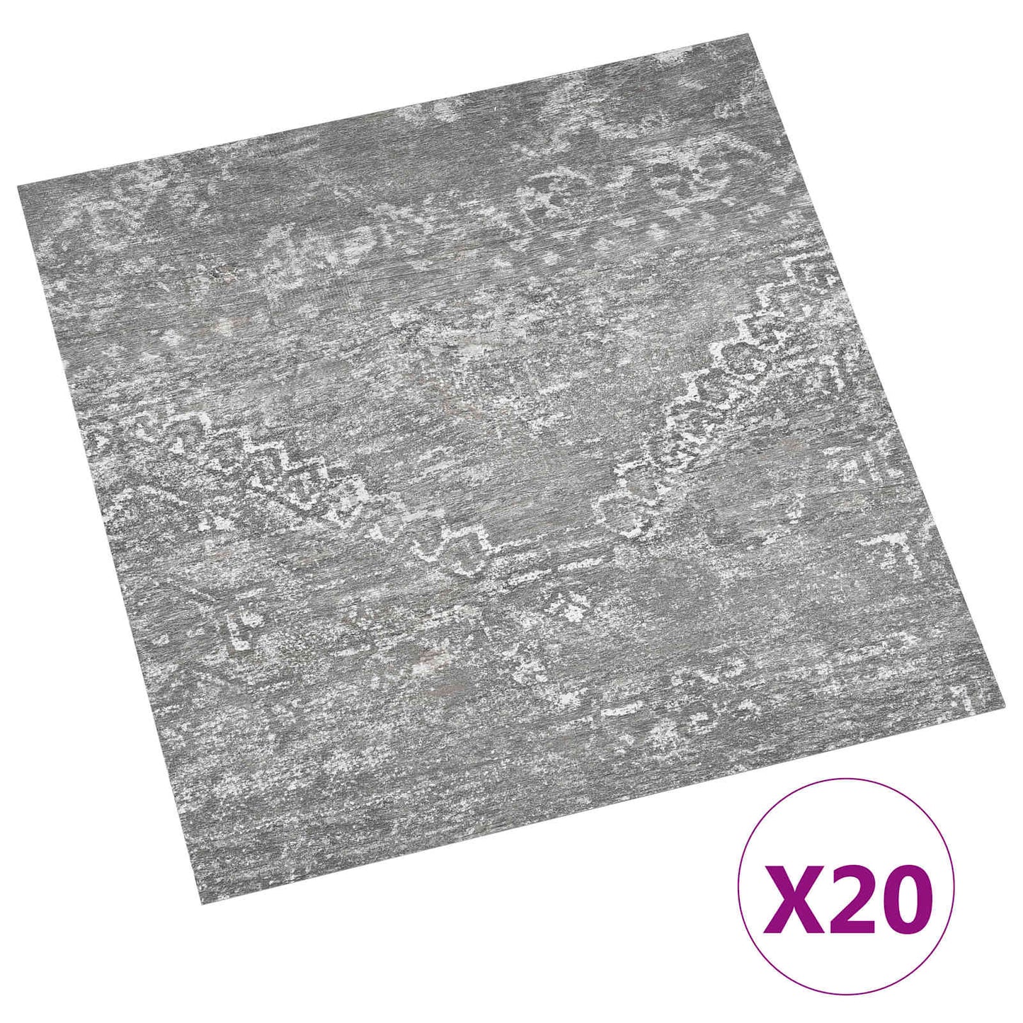 Selvklæbende Gulvplanker Betongrå 30,5 x 30,5 cm 20 stk. PVC