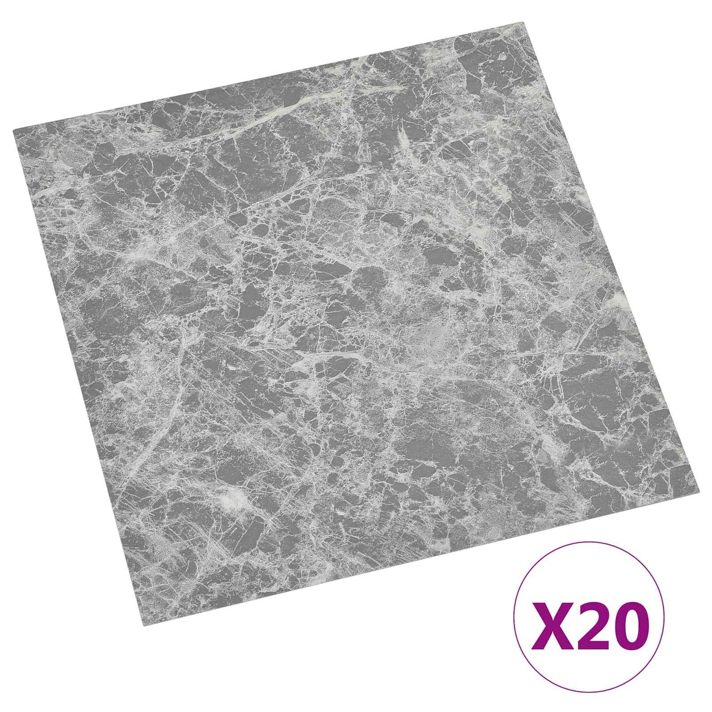 Selvklæbende Gulvplanker Grå og Hvid 30,5 x 30,5 cm 20 stk. PVC