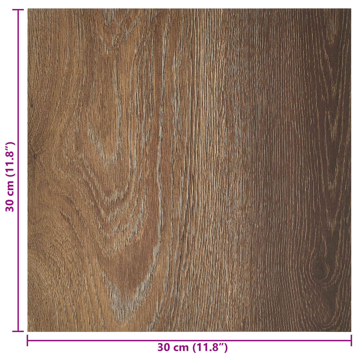 Selvklæbende Gulvplanker Brun 30,5 x 30,5 cm 20 stk. PVC