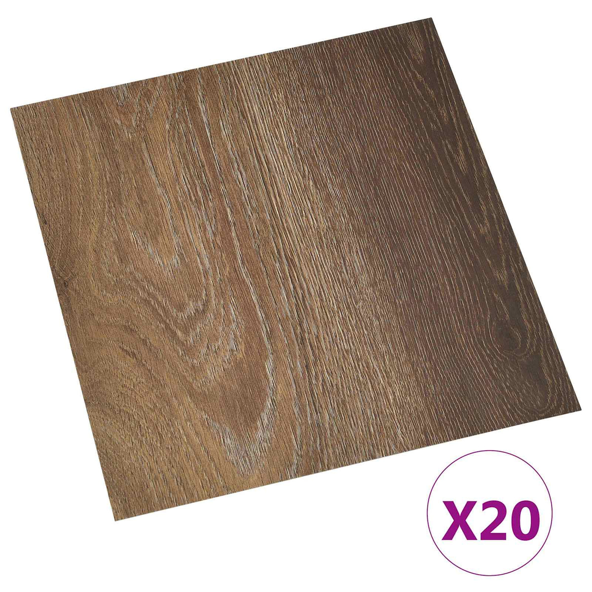 Selvklæbende Gulvplanker Brun 30,5 x 30,5 cm 20 stk. PVC