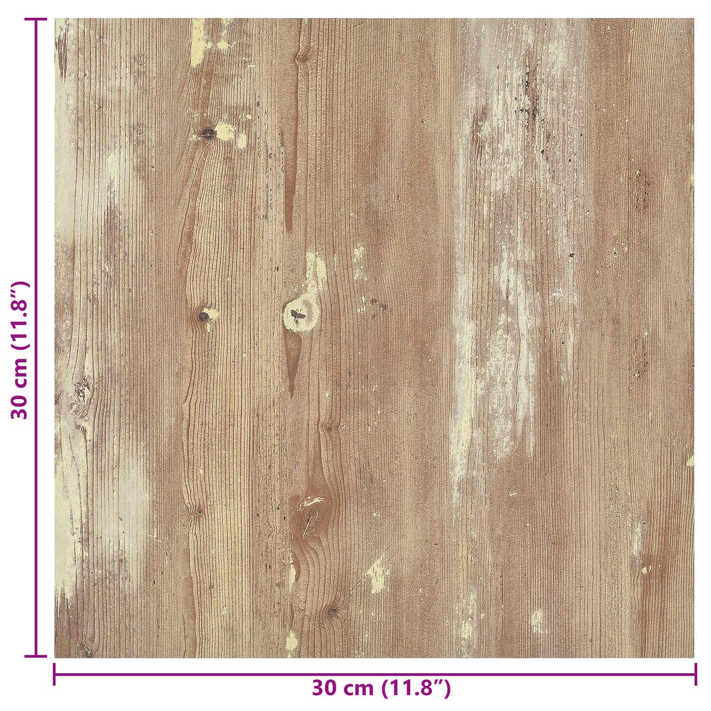 Selvklæbende Gulvplanker Brun og hvid 30,5 x 30,5 cm 20 stk.