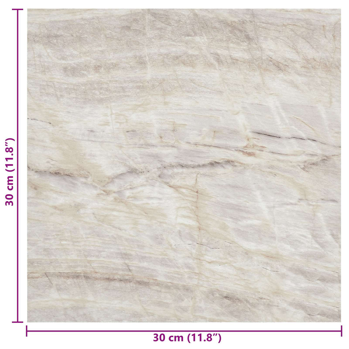 Selvklæbende Gulvplanker Beige 30,5 x 30,5 cm 20 stk. PVC