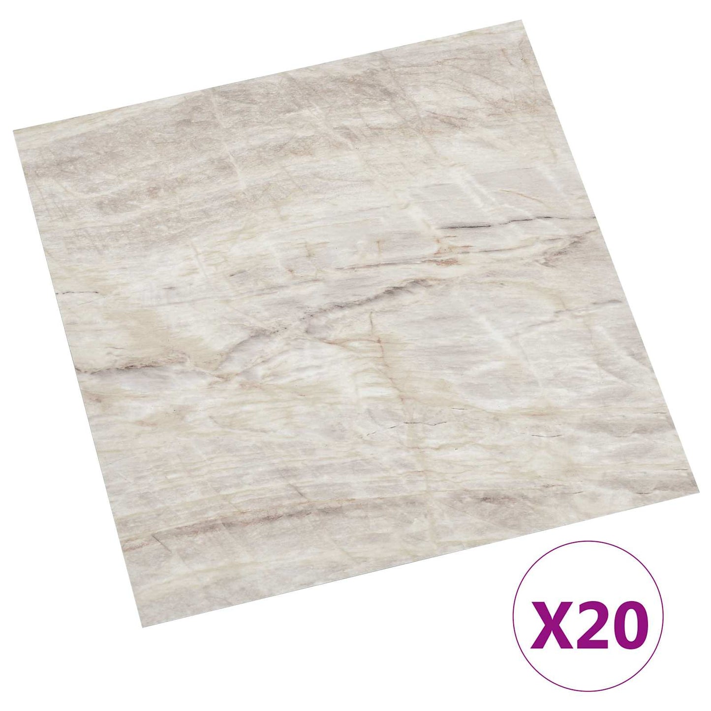 Selvklæbende Gulvplanker Beige 30,5 x 30,5 cm 20 stk. PVC