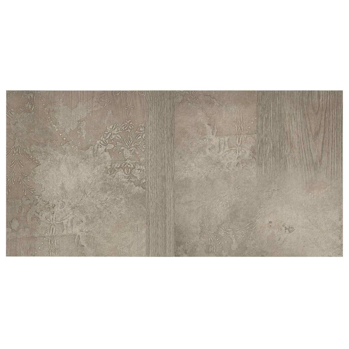 Selvklæbende Gulvplanker Mørk Grå og Sort 30,5 x 30,5 cm