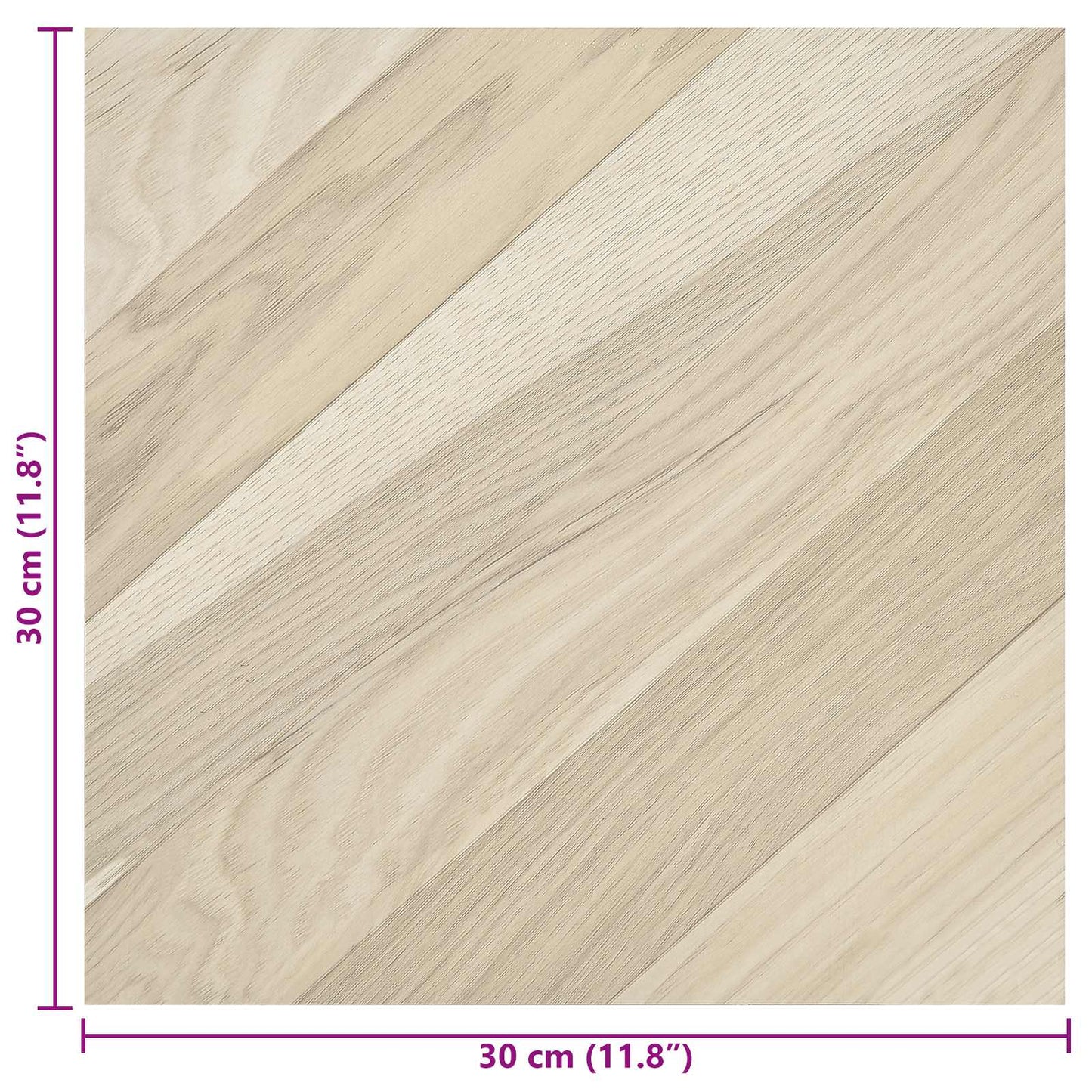 Selvklæbende Gulvplanker Beige Stribet 30,5 x 30,5 cm 20 stk.