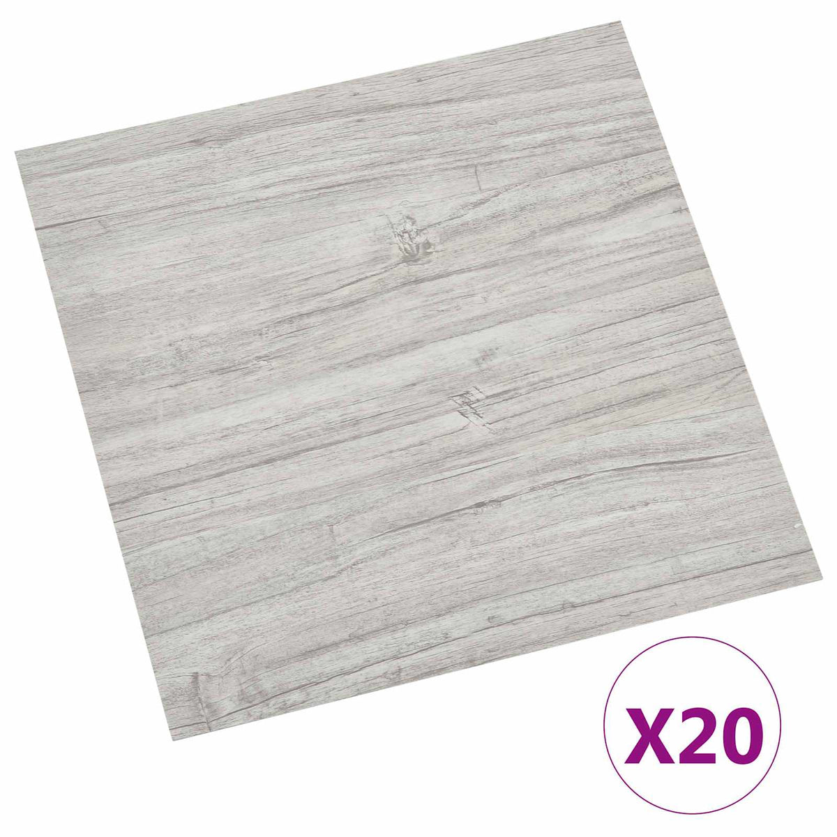 Selvklæbende Gulvplanker Lys Grå og Hvid 30,5 x 30,5 cm 20 stk.