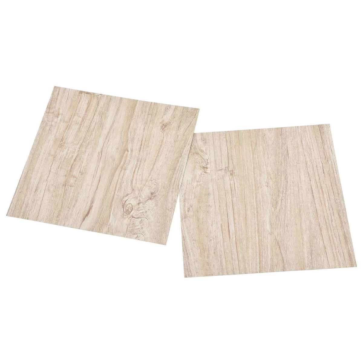 Selvklæbende Gulvplanker Lys brun og hvid 30,5 x 30,5 cm