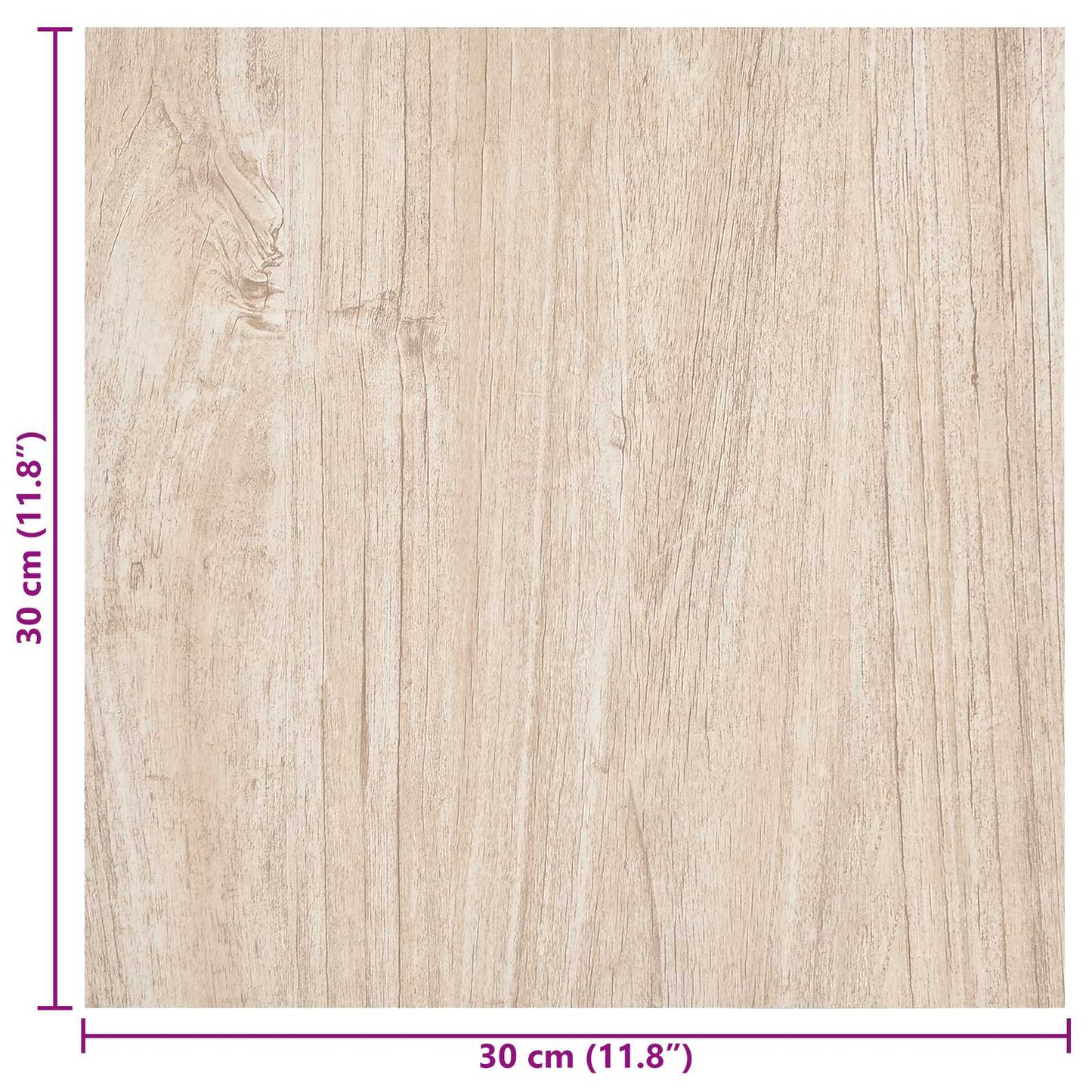 Selvklæbende Gulvplanker Lys brun og hvid 30,5 x 30,5 cm