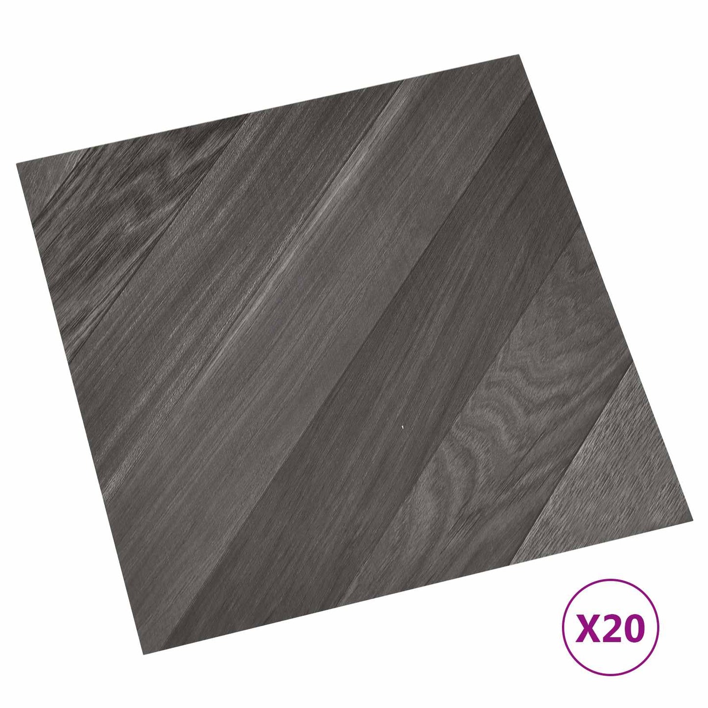 Selvklæbende Gulvplanker Stribet Grå 30,5 x 30,5 cm 20 stk. PVC