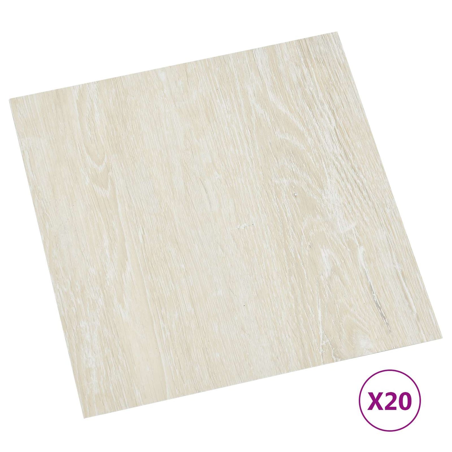 Selvklæbende Gulvplanker Cremefarvet 30,5 x 30,5 cm 20 stk. PVC