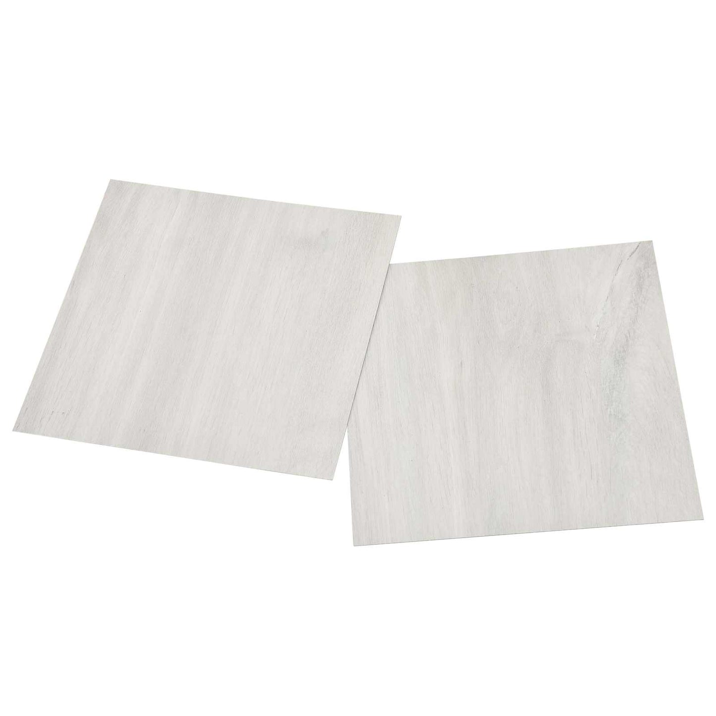 Selvklæbende Gulvplanker Hvid og Træfarve 30,5 x 30,5 cm