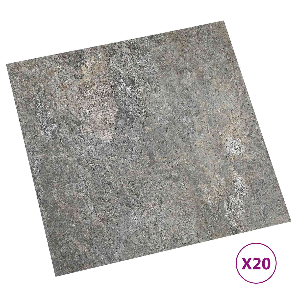 Selvklæbende Gulvplanker Sten 30,5 x 30,5 cm 20 stk. PVC