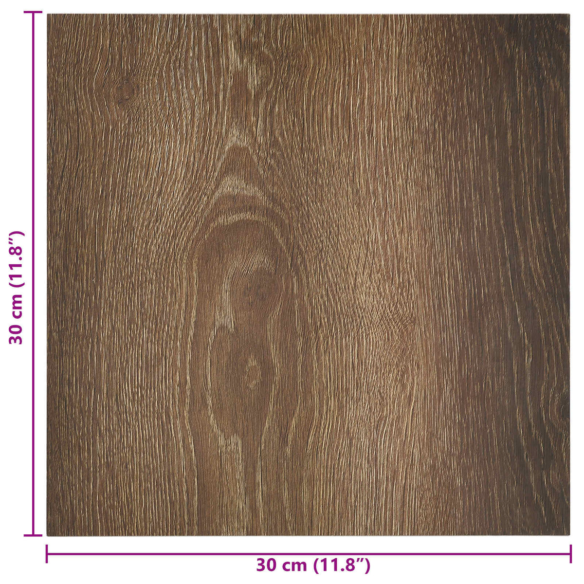 Selvklæbende Gulvplanker Brun og sort 30,5 x 30,5 cm 20 stk.