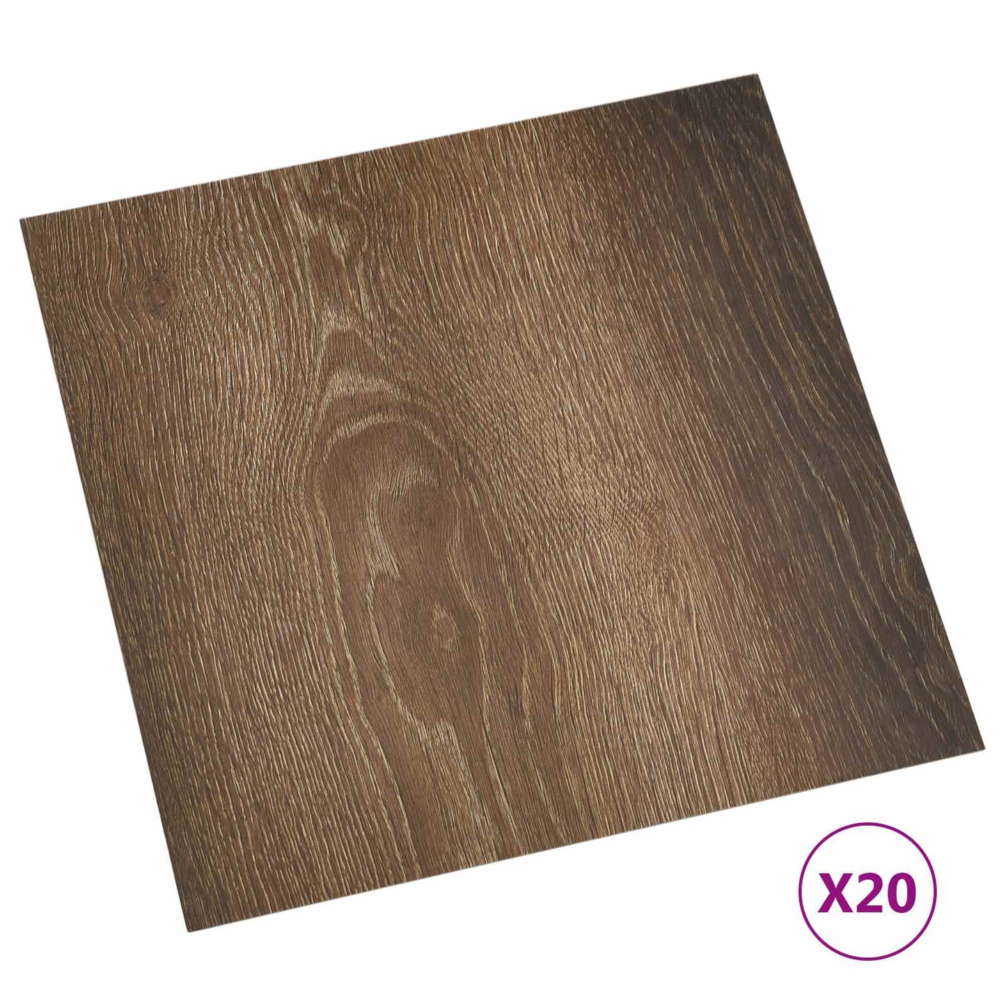 Selvklæbende Gulvplanker Brun og sort 30,5 x 30,5 cm 20 stk.