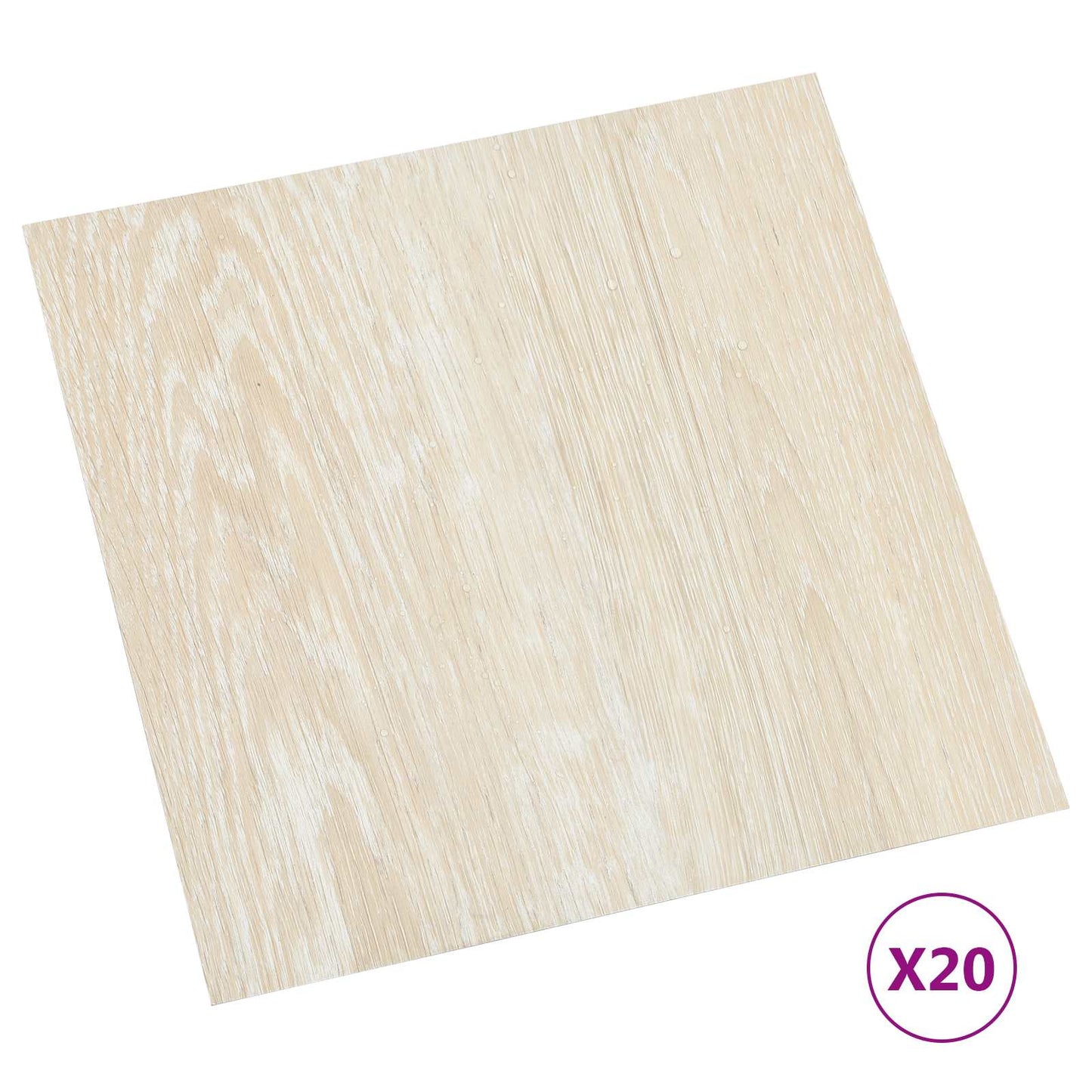 Selvklæbende Gulvplanker Hvid og Beige 30,5 x 30,5 cm 20 stk.