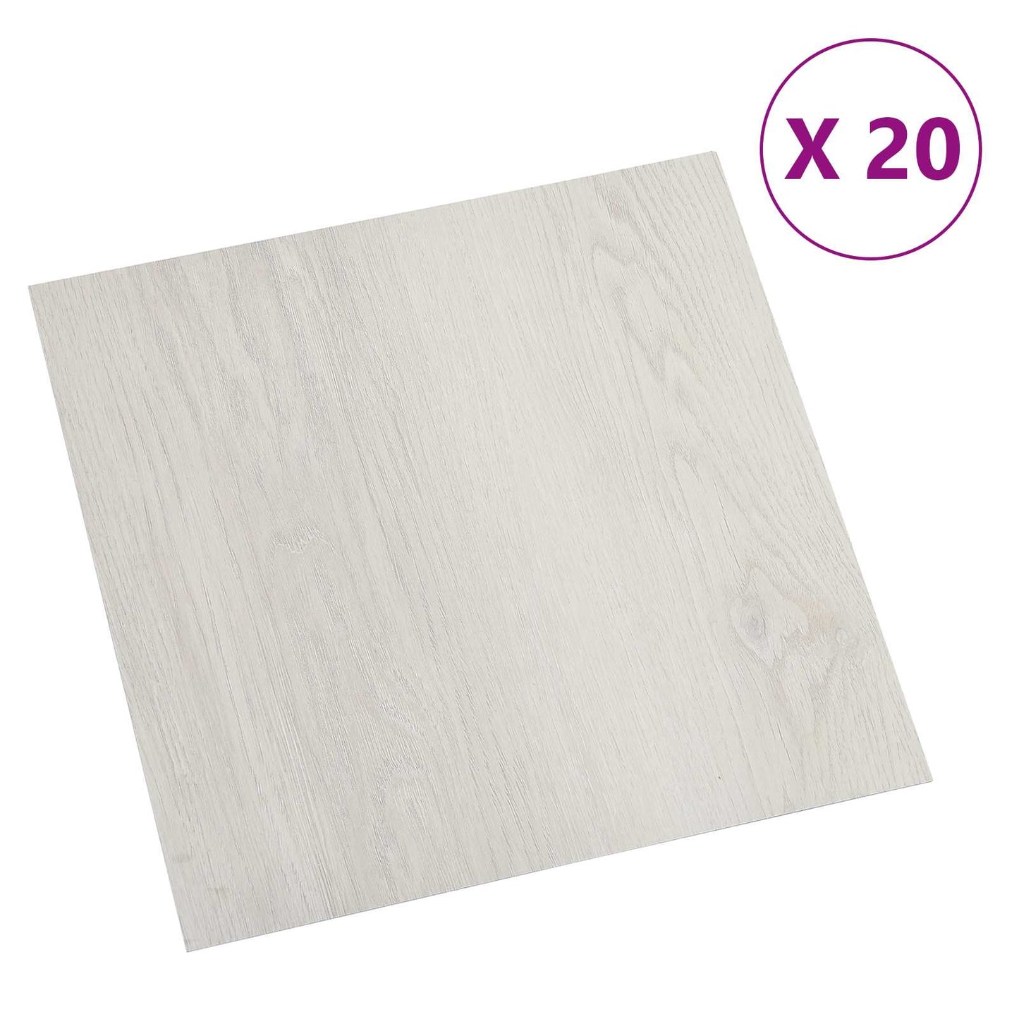 Selvklæbende Gulvplanker Lys beige 30,5 x 30,5 cm 20 stk. PVC
