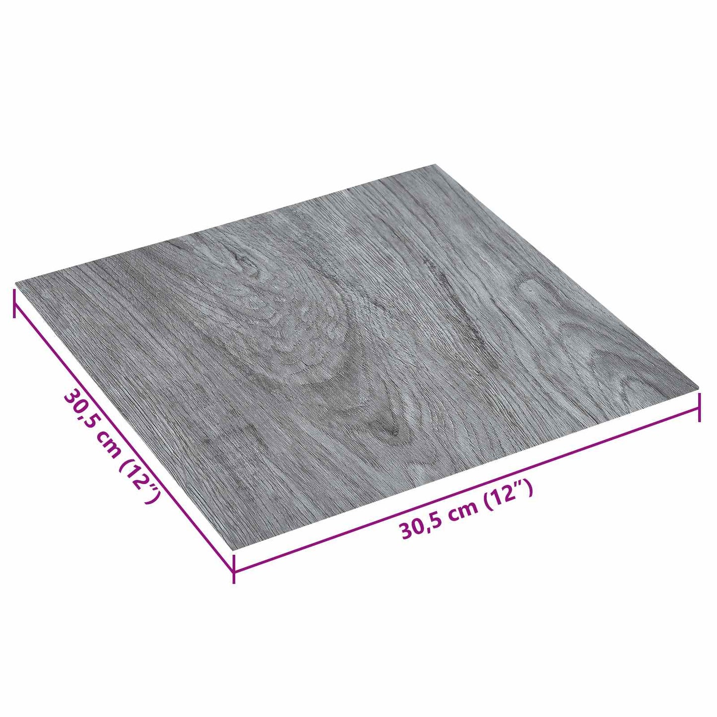 Selvklæbende Gulvplanker Brun og antracit 30,5 x 30,5 cm