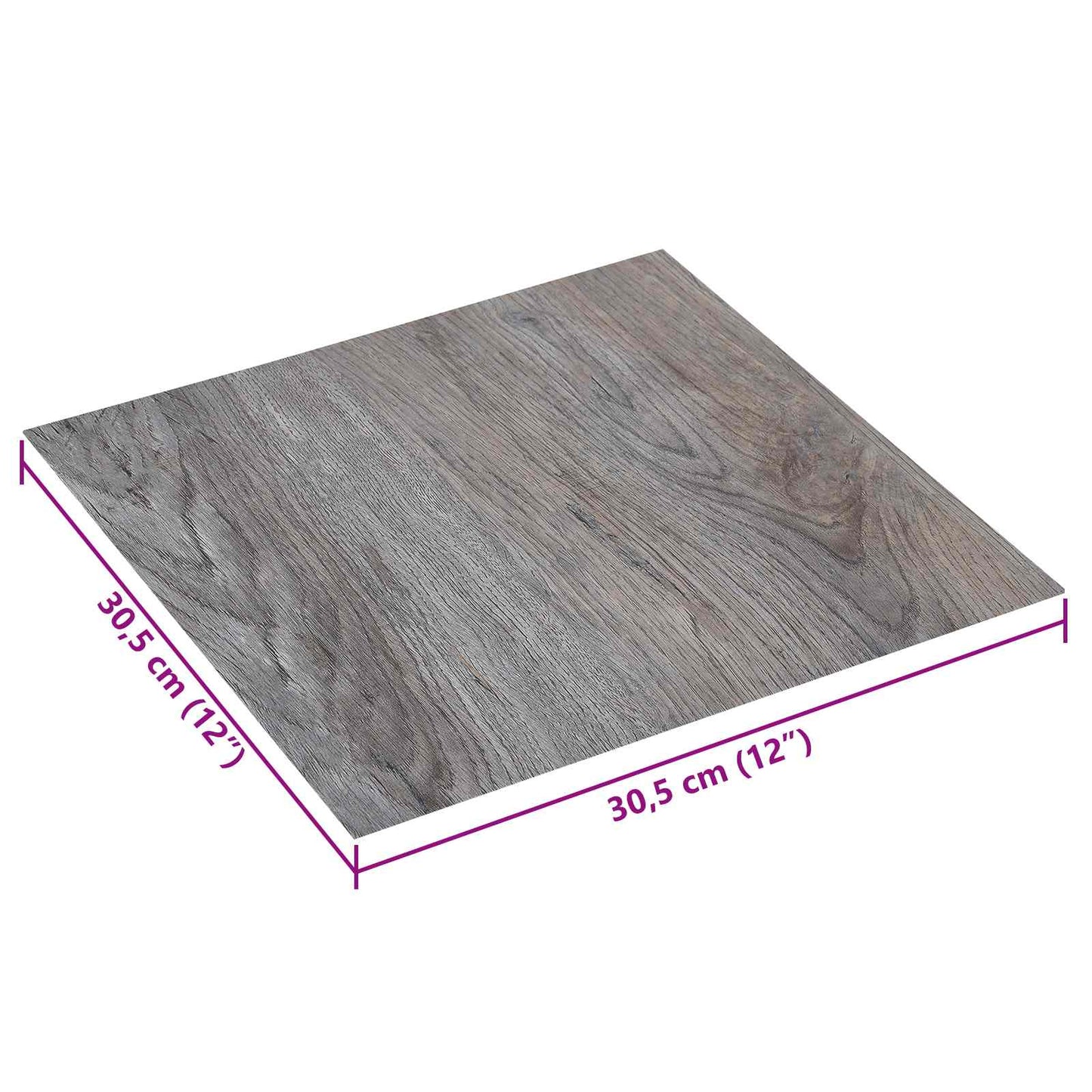 Selvklæbende Gulvplanker Lys brun og sort 30,5 x 30,5 cm