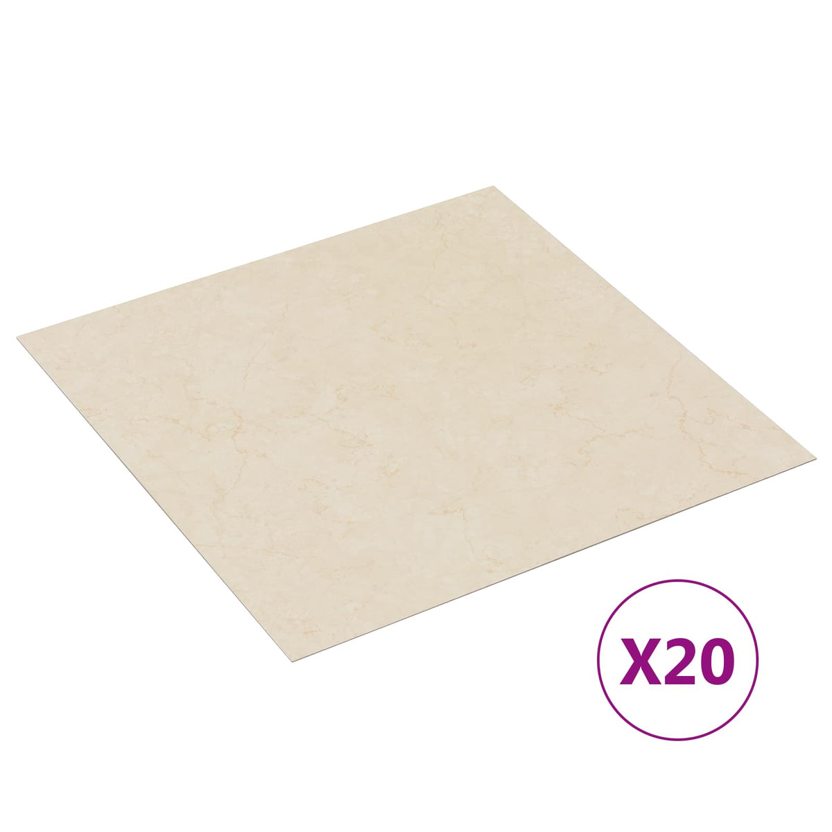 Selvklæbende Gulvplanker Lys Gul 30,5 x 30,5 cm 20 stk. PVC