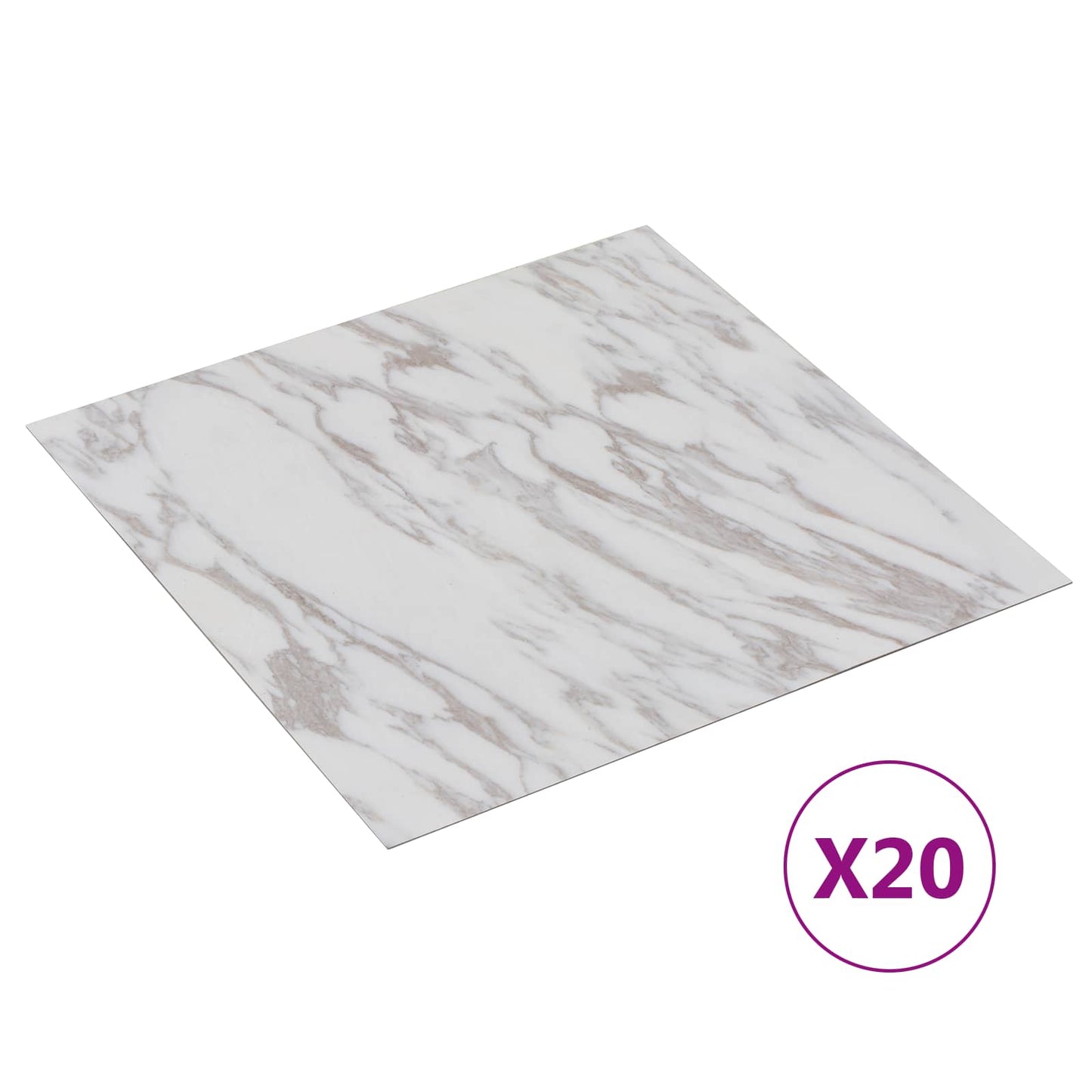 Selvklæbende Gulvplanker Hvid og brun 30,5 x 30,5 cm 20 stk.