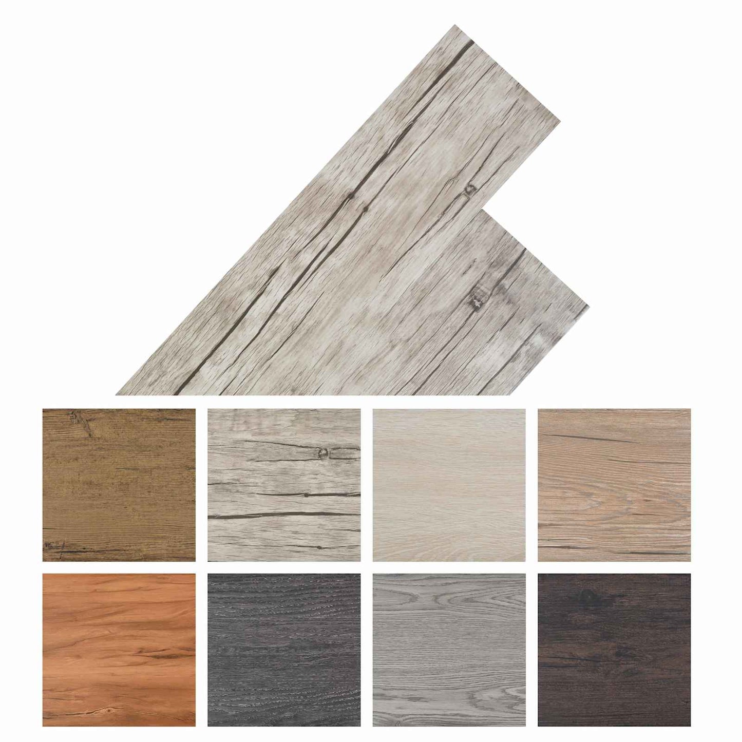 Selvklæbende PVC Plankegulve Vasket Eg 30,5 x 61 cm 28 stk. PVC