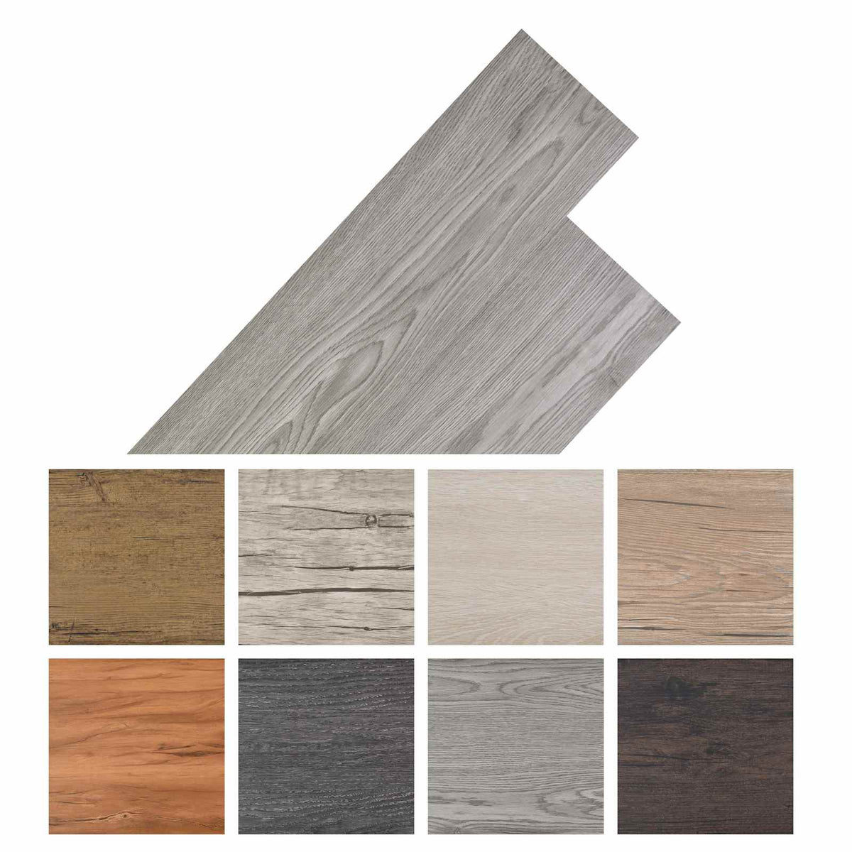 Selvklæbende PVC Plankegulve Mørkegrå 30,5 x 61 cm 28 stk. PVC