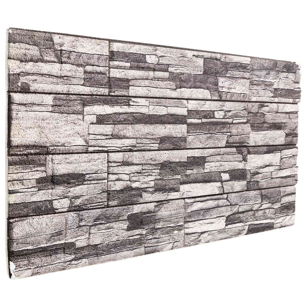Vægpaneler 10 stk. 100 x 50 cm Mørkegrå og lysegrå EPS Skum