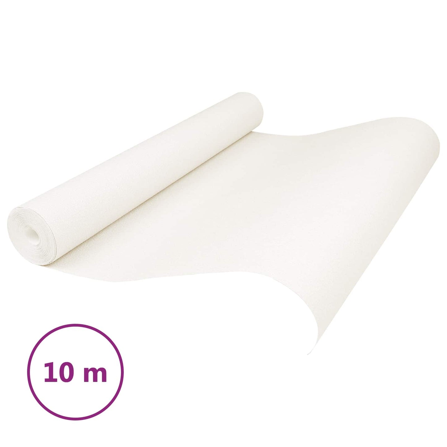 3D solid tapet Stribet Cremehvid 10 x 0,53 m Ikke-vævet stof