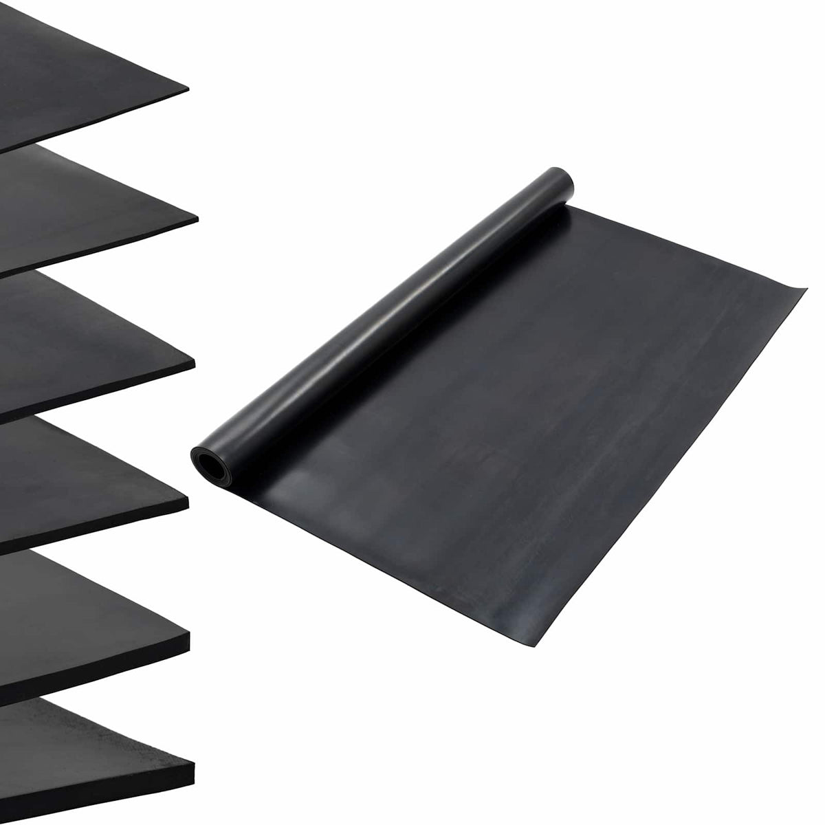 Gulvmåtte Sort 1,2 x 2 m Gummi