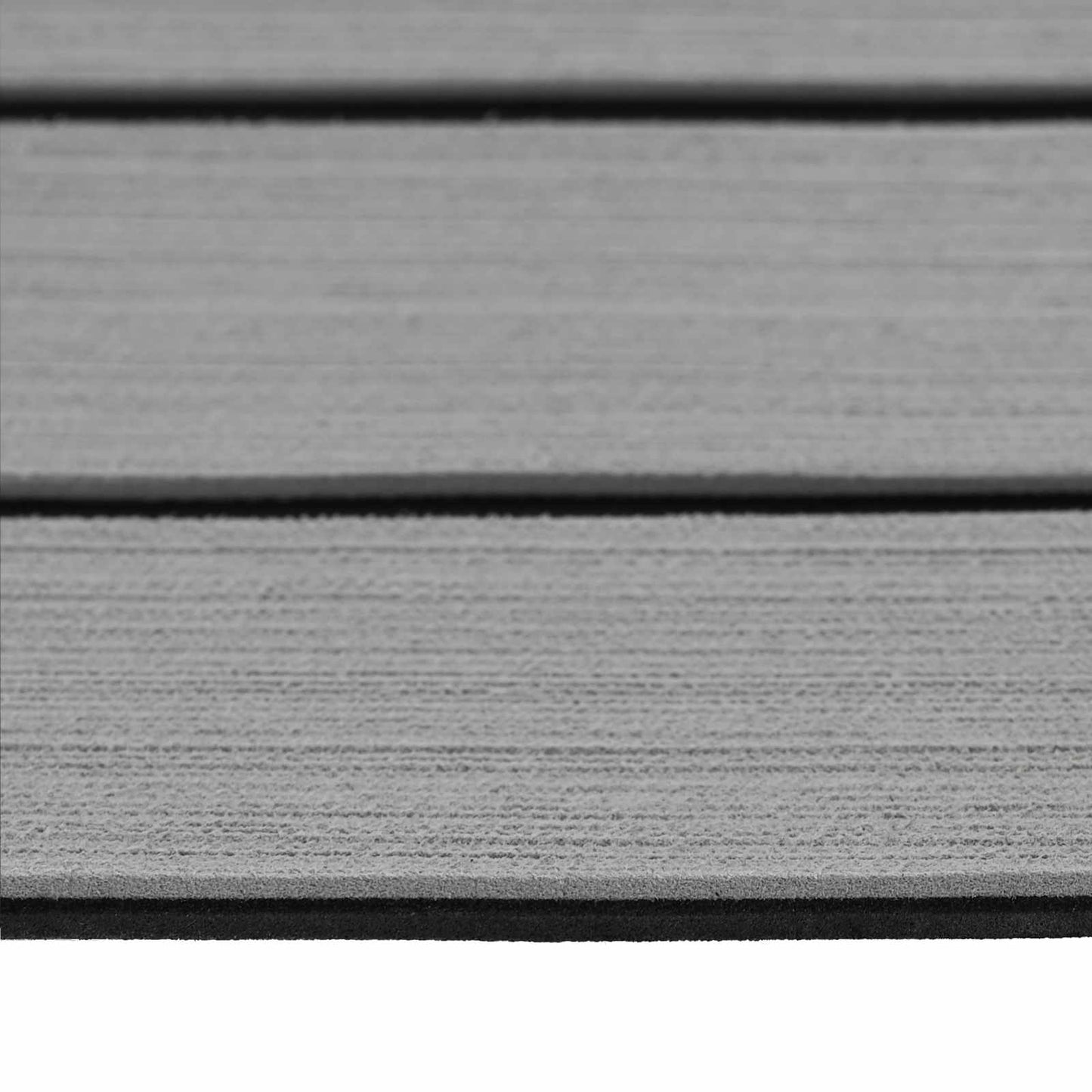 Bådmåtte Stribet Lys grå og sort 240 x 90 cm EVA